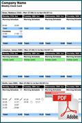 Weekly clock Card Report